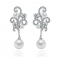 Cercei cu cristale si perle "Perfect Pearl"