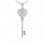 Colier din argint cu cristale "Heart Key"