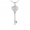 Colier din argint cu cristale "Heart Key"