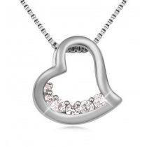 Colier cu cristale "Innocent Love" Silver