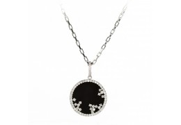 Colier cu onix si cristale Swarovski "Black Beauty"