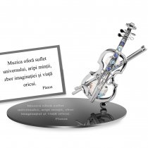 Platon - "Despre muzica" Citat motivational cu cristale Swarovski"