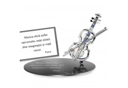 Platon - "Despre muzica" Citat motivational cu cristale Swarovski"