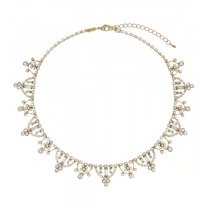 Colier placat cu aur decorat cu cristale Swarovski "Timeless Beauty" - PARURE Milano