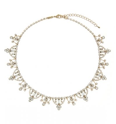 Colier placat cu aur decorat cu cristale Swarovski "Timeless Beauty" - PARURE Milano