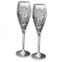 Set de pahare pentru sampanie "Royal Rose" Made by Sheffield - Chinelli Italy