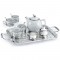 Set argintat pentru ceai cu tava si ceainic by Chinelli Italy