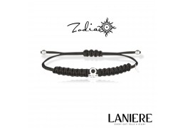 Bratara unisex din aur 9K cu diamant - zodia Balanta "Lucky Charm" LANIERE