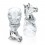 Set argintat de pahare pentru vodca "Quadri Horse Blue" by Chinelli Italy