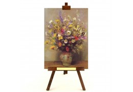 Tablou pe sevalet "Vaza cu flori multicolore"
