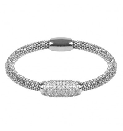 Bratara cu cristale Swarovski "Simplicity - Silver" - PARURE Milano