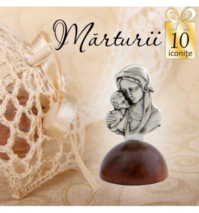 Statuete argintate - oferta de 10 marturii de nunta