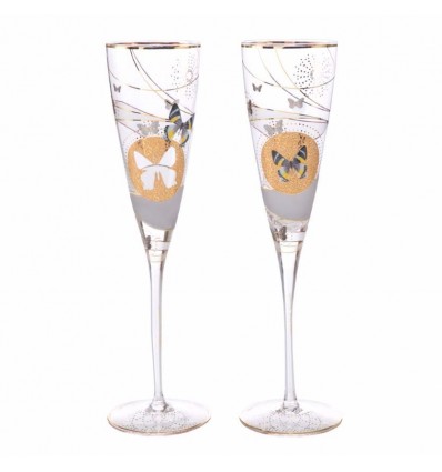 Set de 2 pahare de sampanie "Butterflies" by Goebel