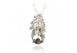 Colier cu cristale Swarovski "Crystal Bouquet Grey" - PARURE Milano