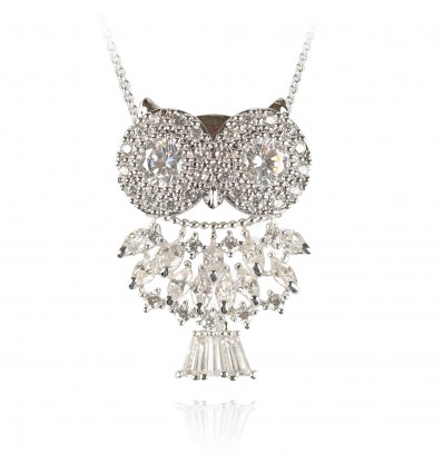 Colier cu cristale Swarovski "Crystallized Owl" - PARURE Milano