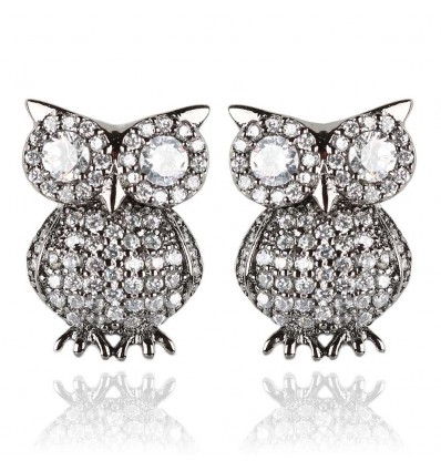 Cercei cu cristale Swarovski "Mistery Owl" - PARURE Milano