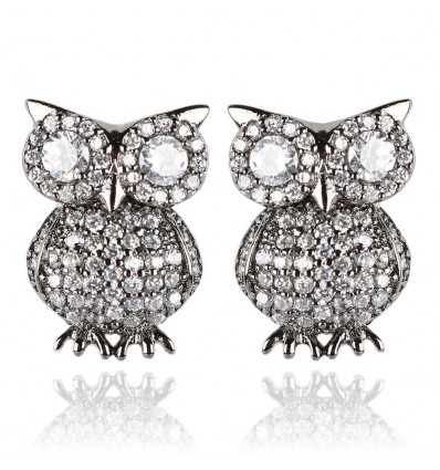 Cercei cu cristale Swarovski "Mistery Owl" - PARURE Milano