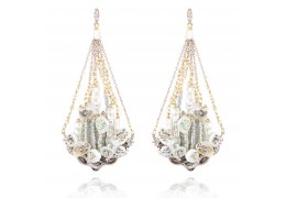 Cercei candelabru cu cristale Swarovski si sidef - PARURE Milano