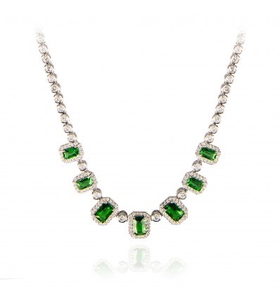 Colier cu cristale Swarovski "Emerald Brilliance" - PARURE Milano