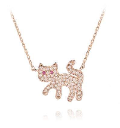 Colier cu cristale Swarovski "Flashy Kitty" - PARURE Milano