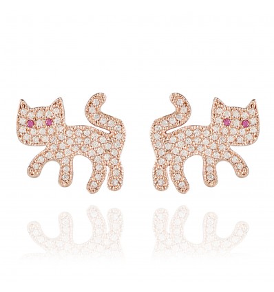 Cercei cu cristale Swarovski "Flashy Kitty" - PARURE Milano