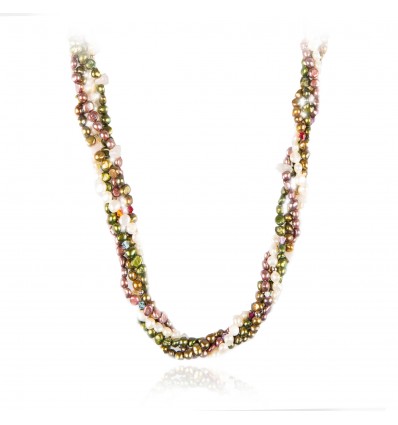 Colier cu perle si quartz "Empress" - PARURE Milano