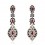 Cercei candelabru cu cristale Swarovski "Black And Red Glow" - PARURE Milano