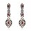 Cercei candelabru cu cristale Swarovski "Black And Red Glow" - PARURE Milano