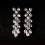 Cercei cu cristale cubic zirconia "Crystal Teardrops"