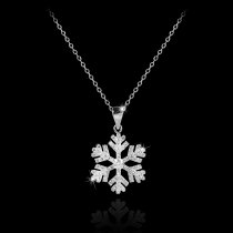 Colier din argint  "White Christmas Crystal Diamonds"