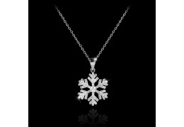 Colier din argint  "White Christmas Crystal Diamonds"