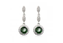 Cercei candelabru cu cristale - Emerald Drops