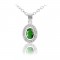 Colier din argint 925 cu cristale "Emerald Sky"