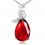 Colier din argint 925 cu cristale "Ruby Drop"