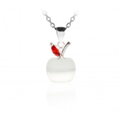 Colier si pandantiv din argint 925 cu cristale "Sweet Apple"