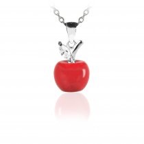 Colier din argint 925 cu cristale "Charming Apple"