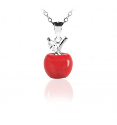 Colier din argint 925 cu cristale "Charming Apple"