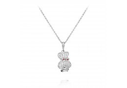 Colier din argint 925 cu cristale "Charmy Bunny"