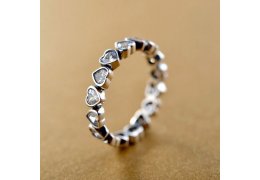 Inel din argint 925 cu cristale zirconiu "Lovely"