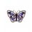 Brosa fluturas cu cristale Swarovski violet