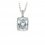 Colier placat cu rodiu cu piatra cubic zirconiu