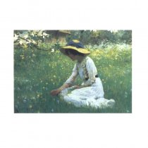 Fata din iarba - tablou pe sevalet